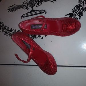 Fantasma red glitter shoes